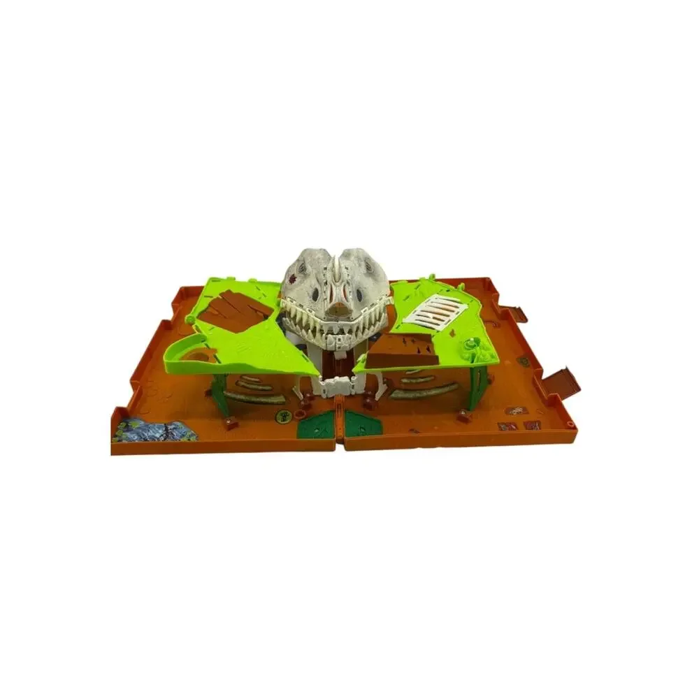 2013 Matchbox Adventure Links Dino Breakout T-Rex Pop-Up Car Playset